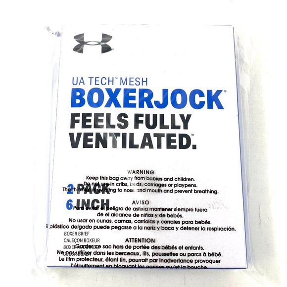 💖MEGA SALE💖Under Armour 2-Pack Boxer 6-in Boxer Briefs Black Men's 1330637 001 - Picture 7 of 7